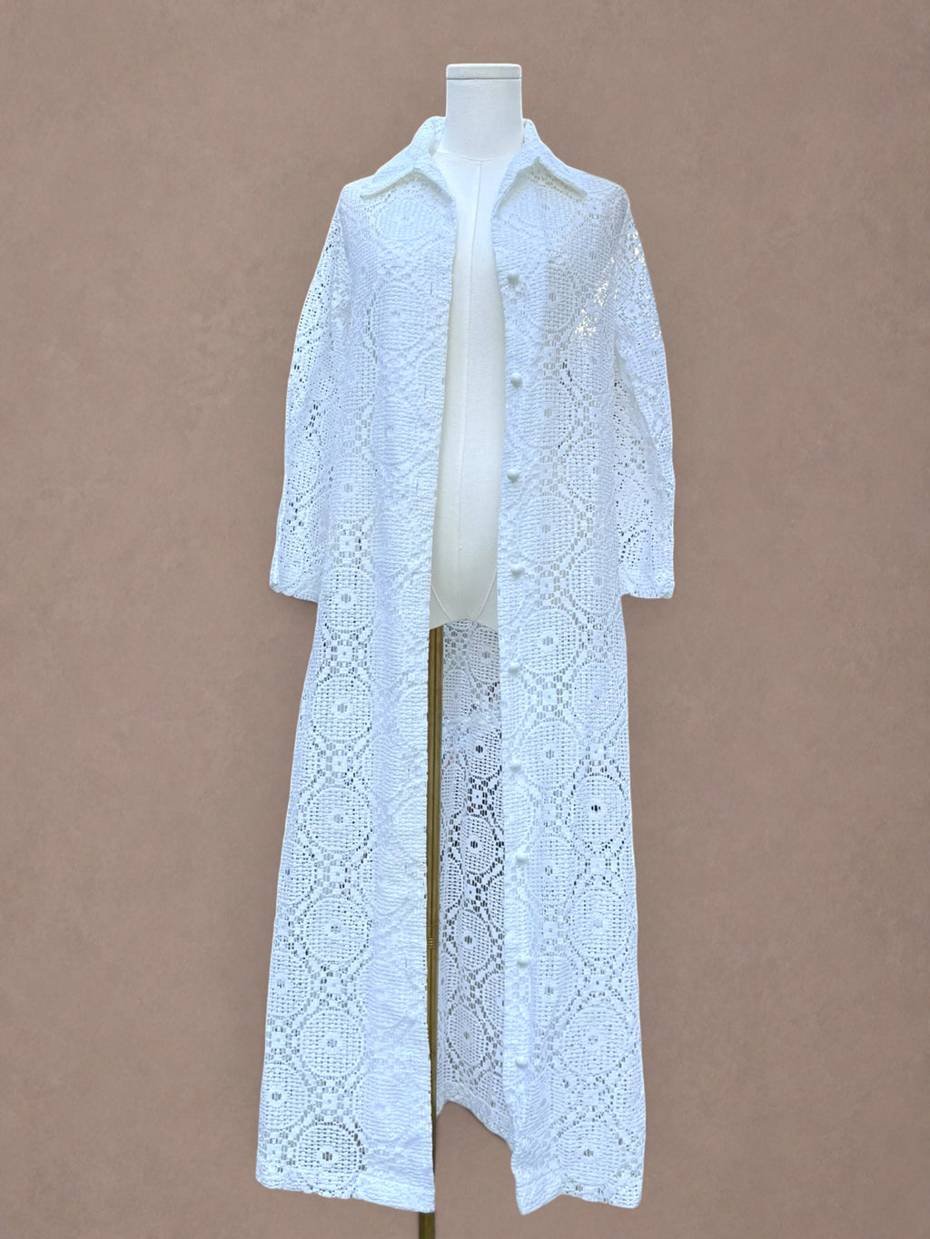 White Lace 70s Resort Cover Up