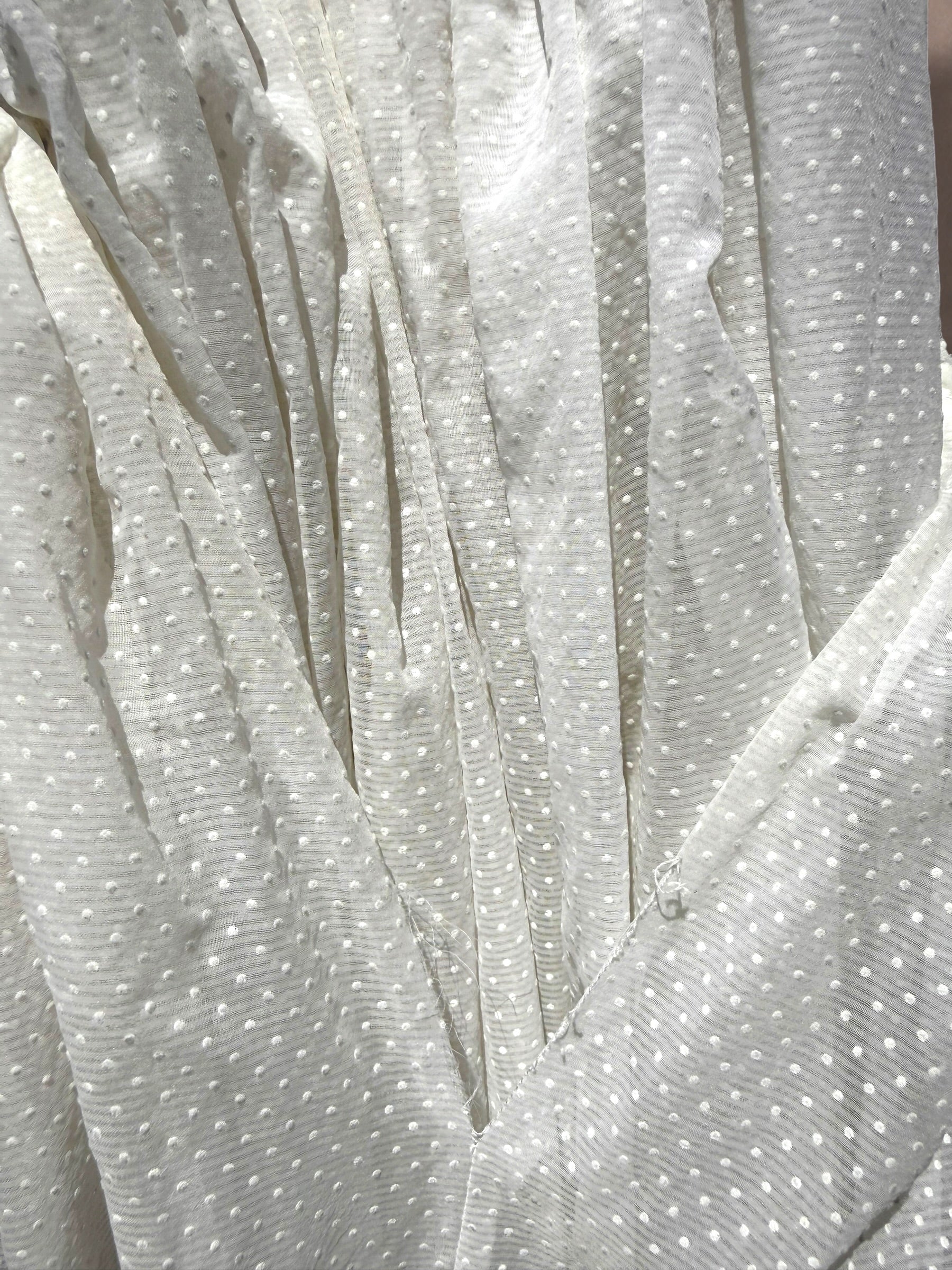 Ivory Swiss Dot 40s Capelet Dress