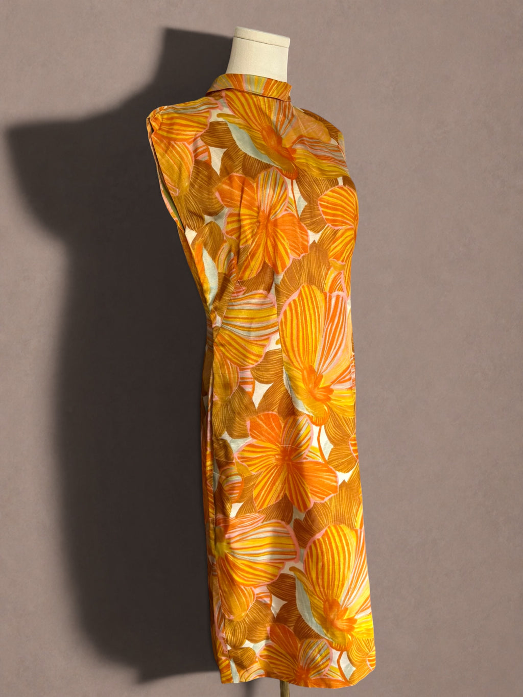 Wolf & Cohn, Vibrant Floral Shift 60s Dress & Matching Coat Set