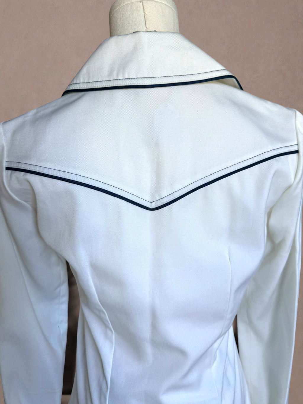 Saks Fifth Avenue 70s White Flared Pant Set