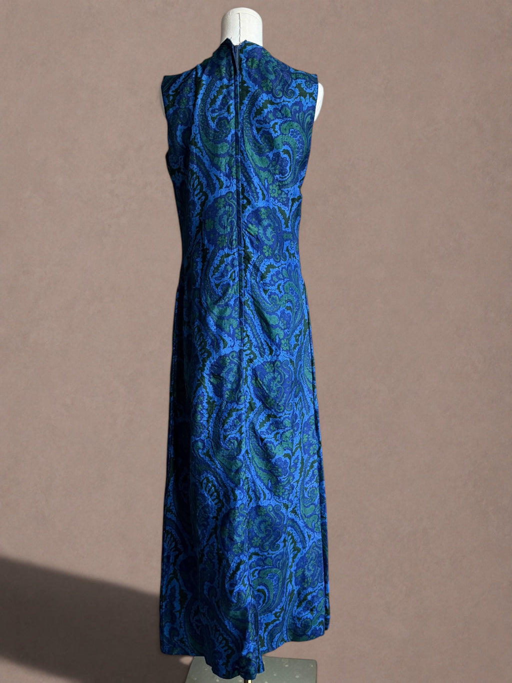 Silk Paisley 60s Maxi Hostess Dress