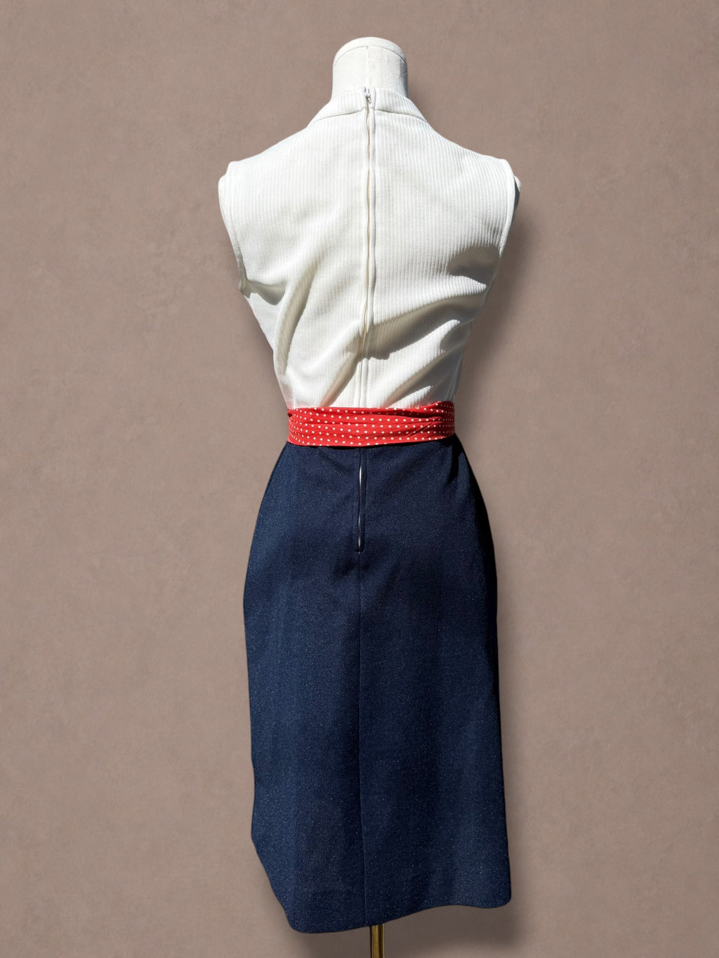 Jonathan Logan 60s Red, White & Blue Knit Dress Set