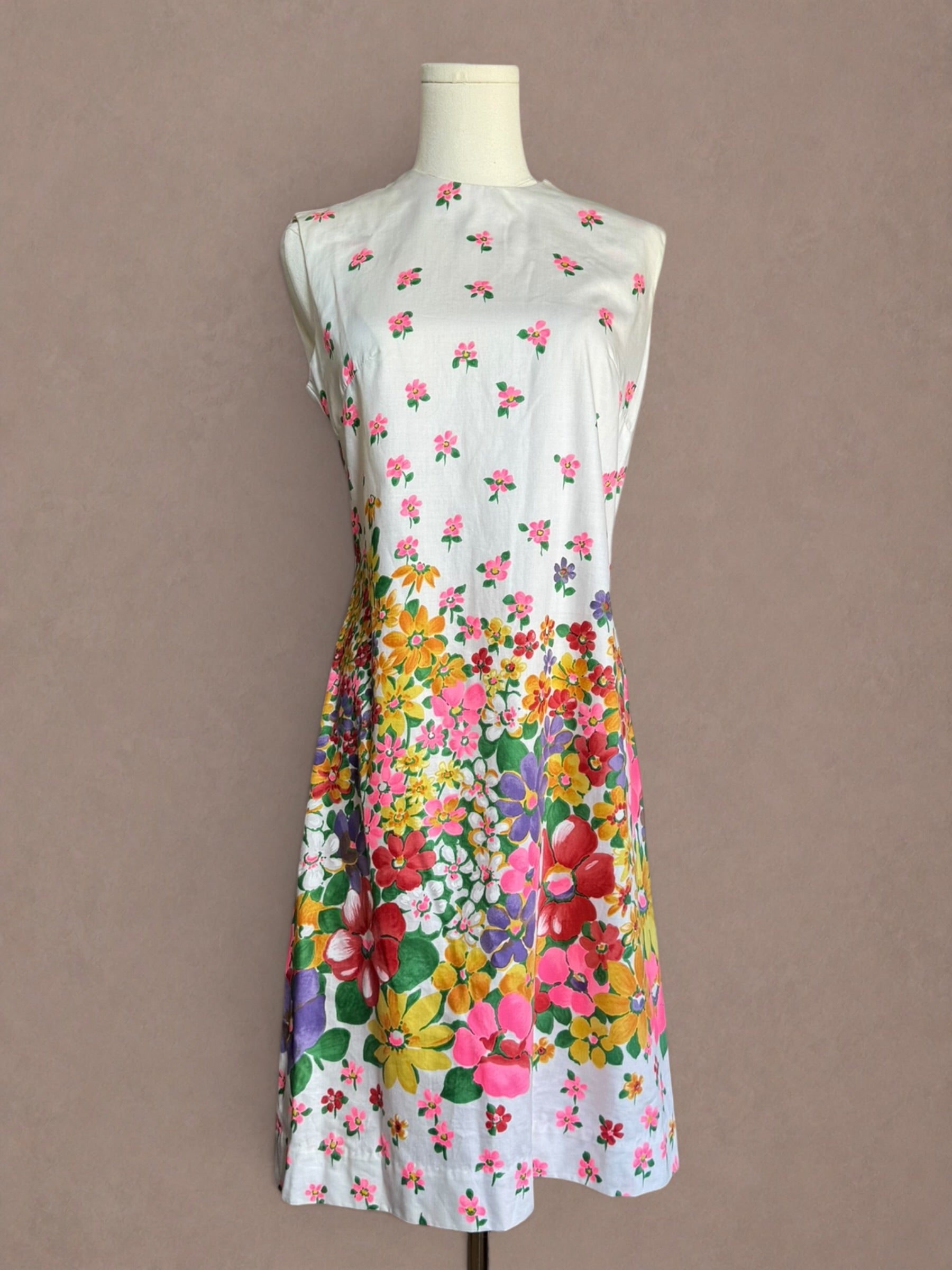 Liberty Circle  60s Floral Cotton Shift Dress | Deadstock/NWT