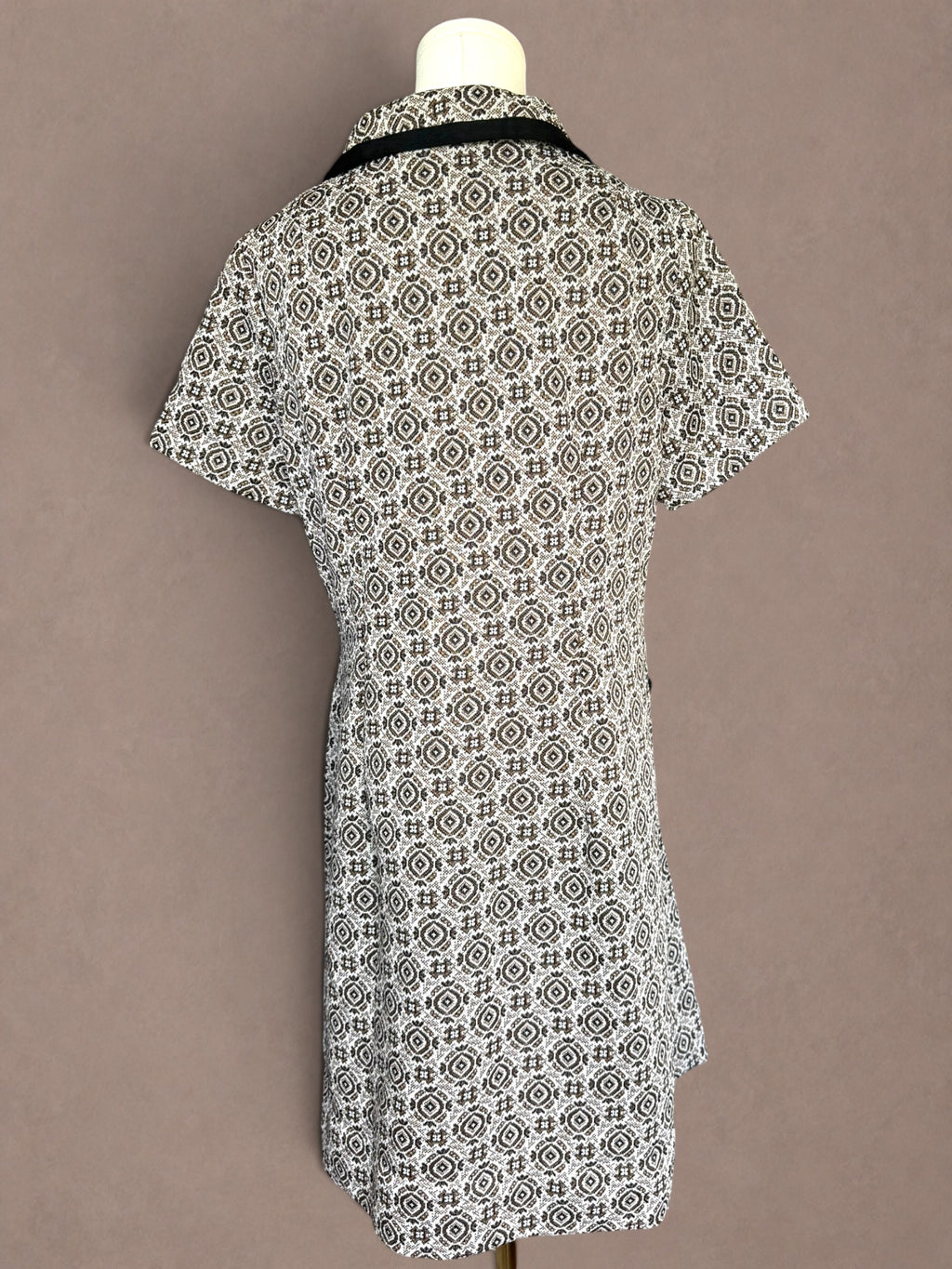 Mod Geometric Double Knit Dress