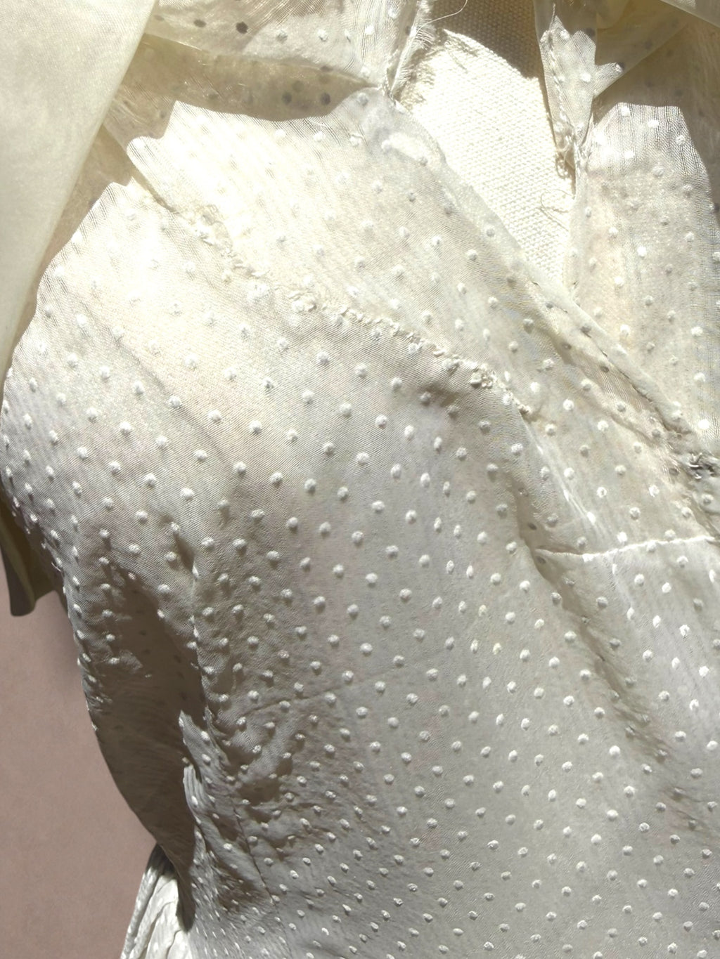 Ivory Swiss Dot 40s Capelet Dress