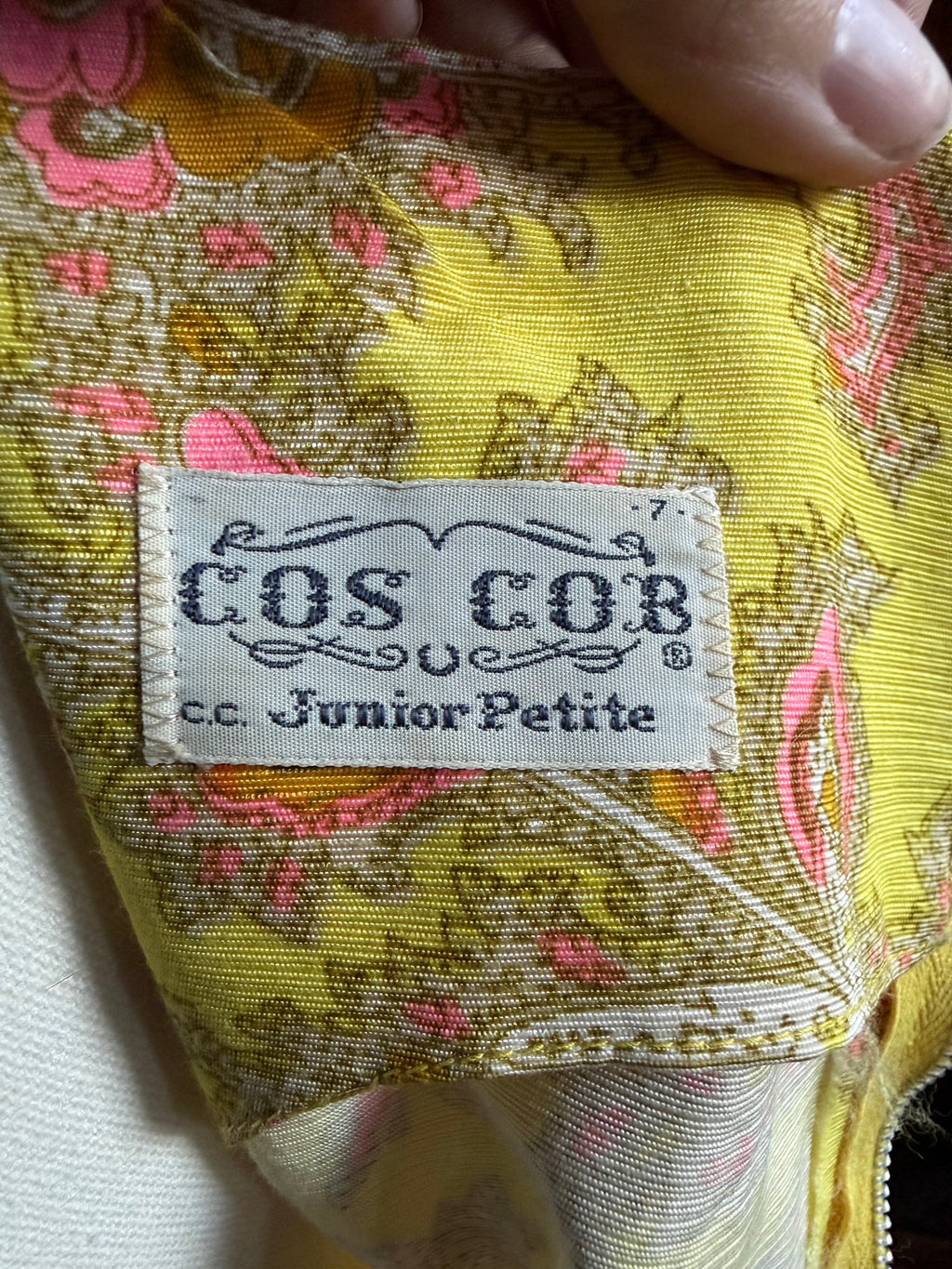 Neon Yellow & Hot Pink 60s Paisley Mod Mini Dress by Cos Cob