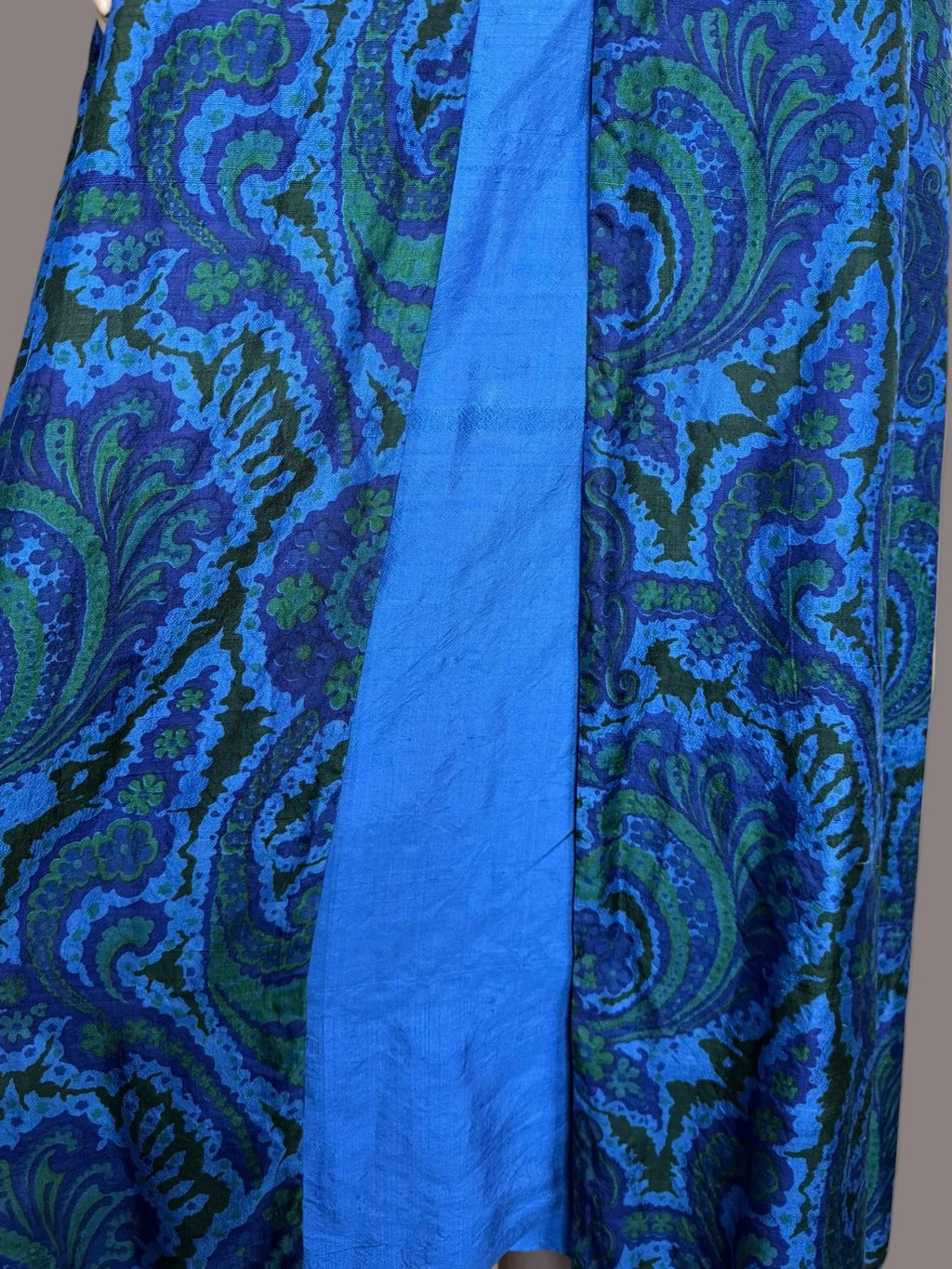 Silk Paisley 60s Maxi Hostess Dress