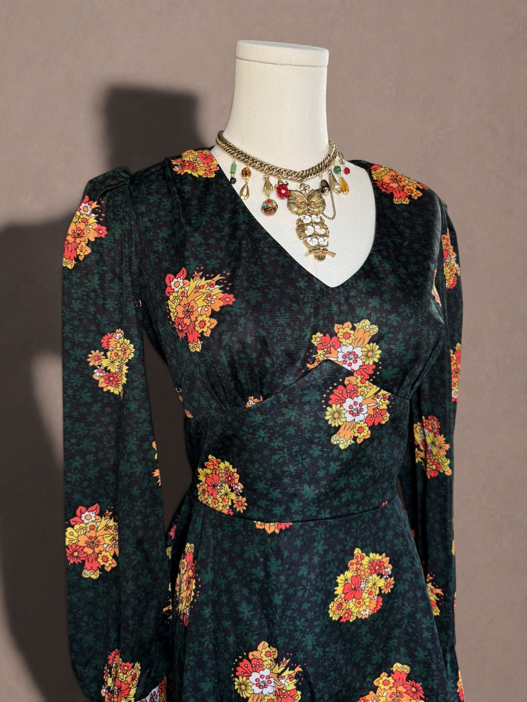Sunday’s Child California 70s Floral Empire Mini Dress