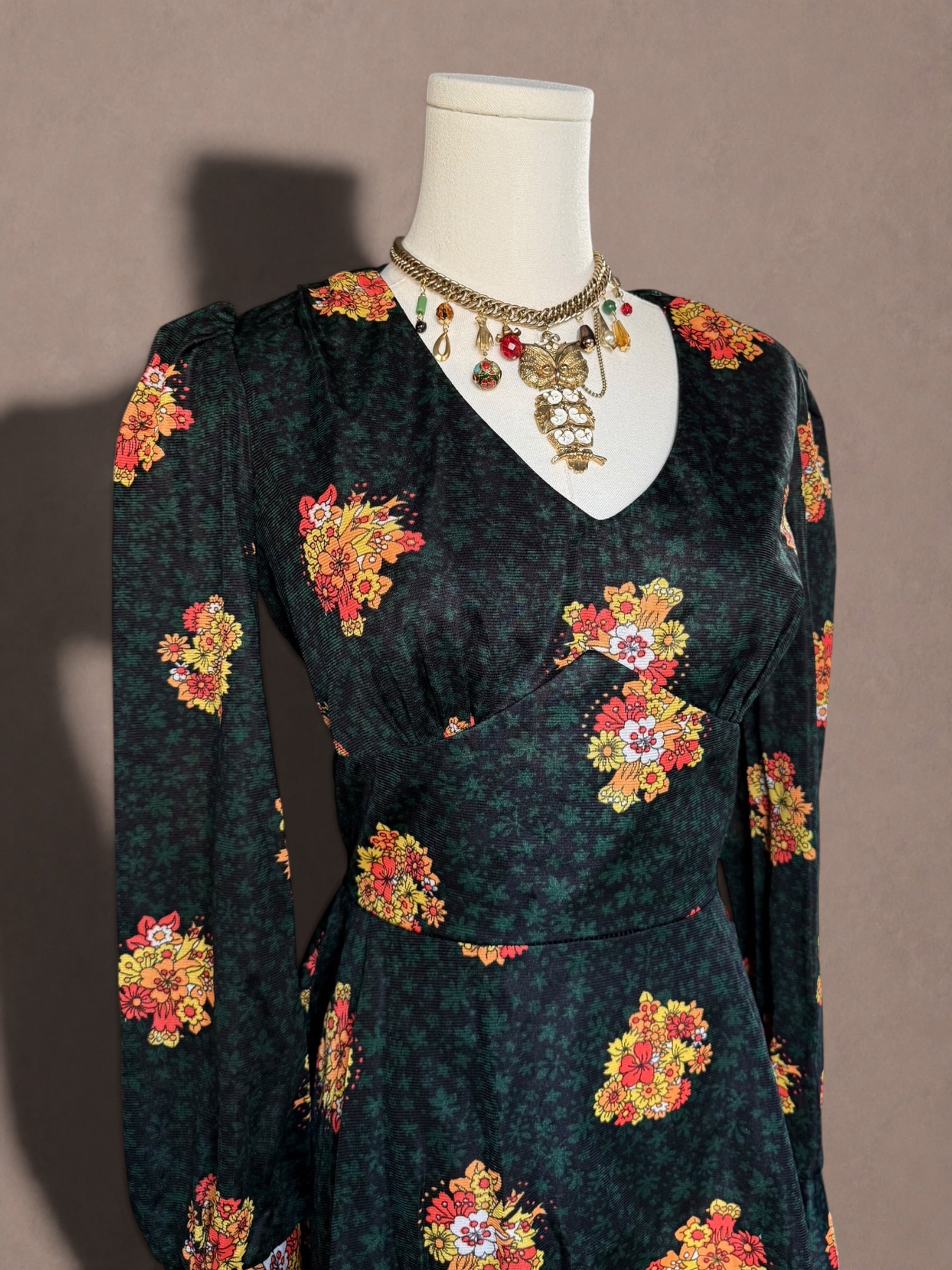Sunday’s Child California 70s Floral Empire Mini Dress