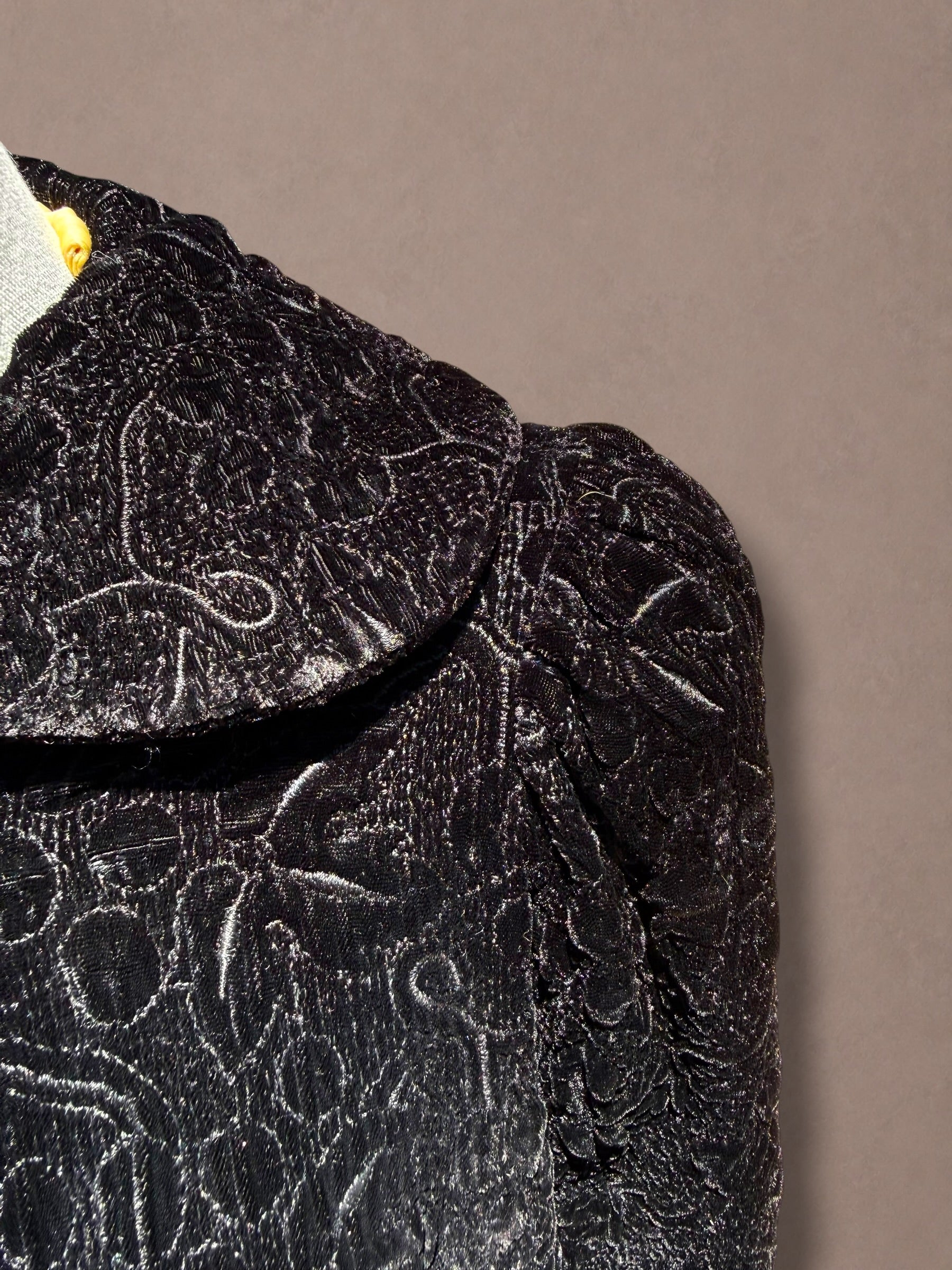 Black Silk Velvet Brocade Cape
Lord & Taylor, Late 1930s–Early 1940s