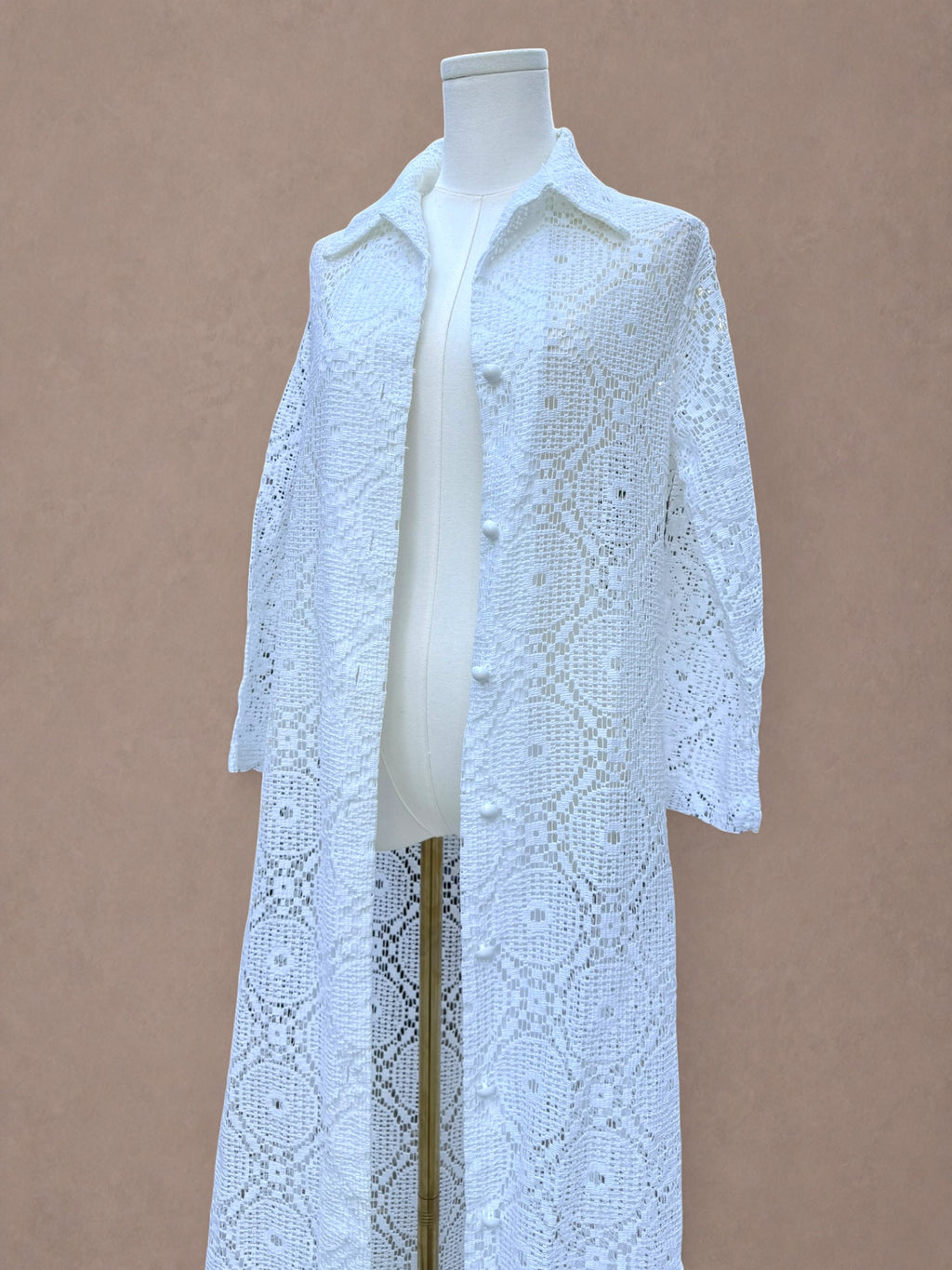 White Lace 70s Resort Cover Up