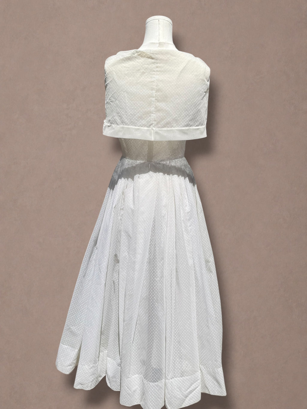 Ivory Swiss Dot 40s Capelet Dress