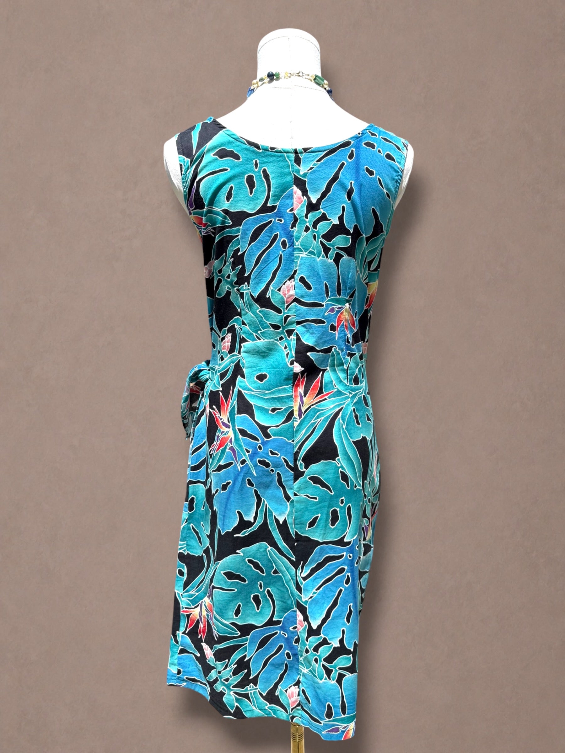 Hilo Hattie 80s Hawaiian Tropical Wrap Dress