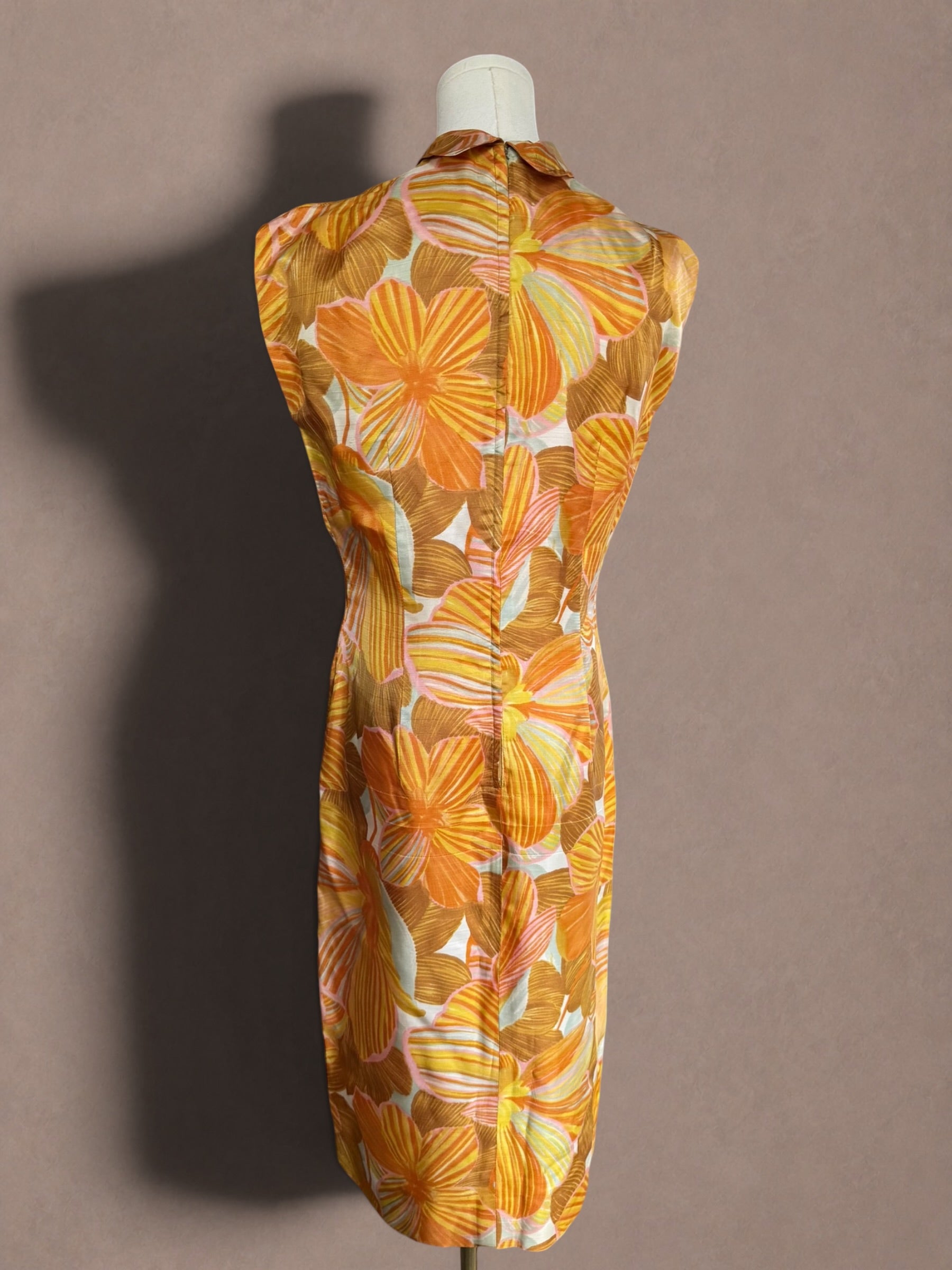 Wolf & Cohn, Vibrant Floral Shift 60s Dress & Matching Coat Set