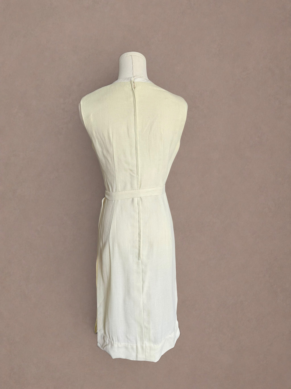 Ivory Mod Late 60s Tunic Dress With Side Slits