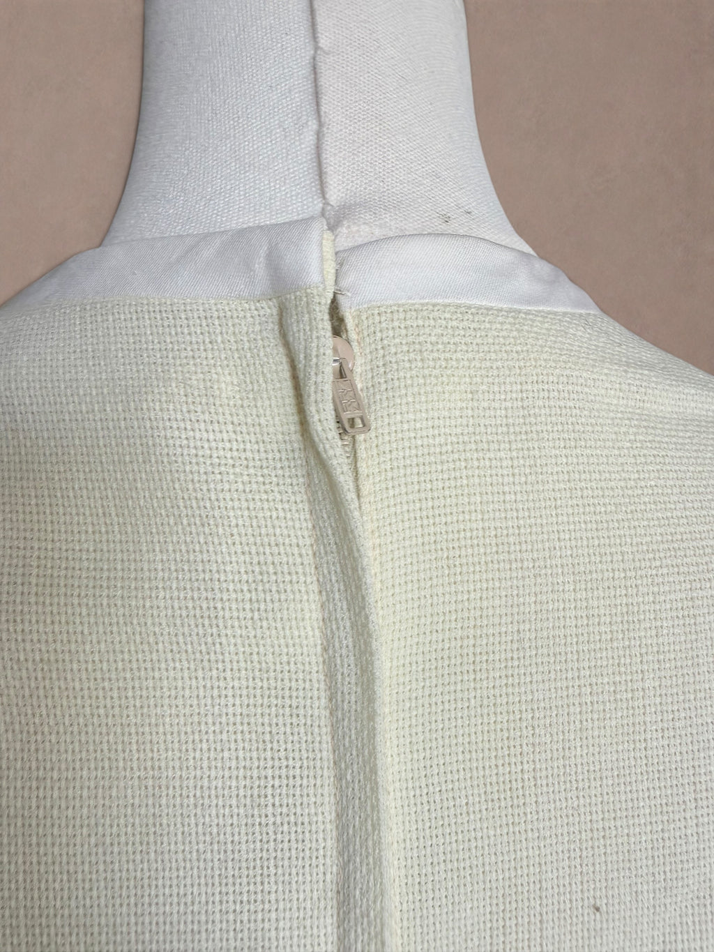 Ivory Mod Late 60s Tunic Dress With Side Slits