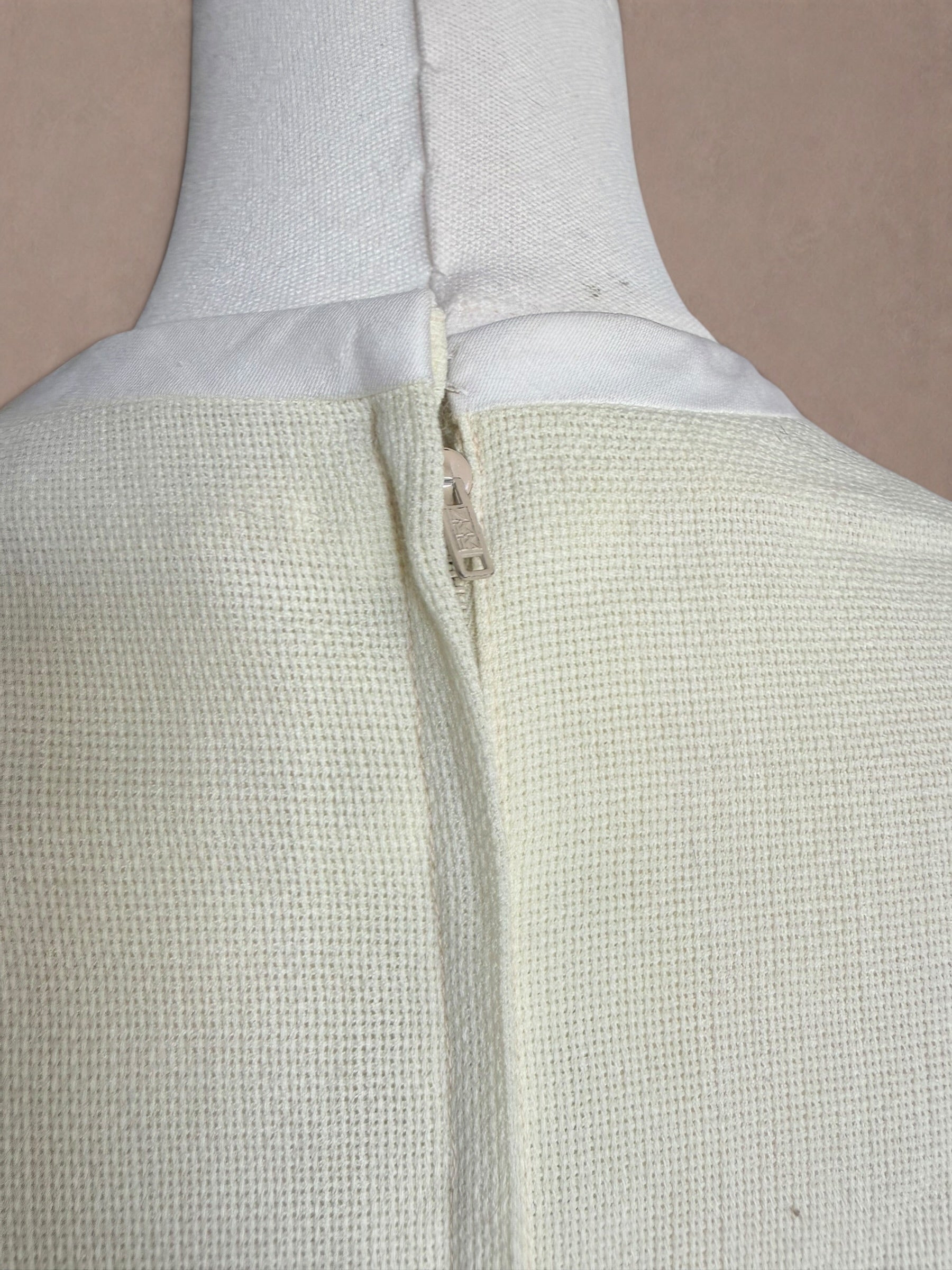 Ivory Mod Late 60s Tunic Dress With Side Slits