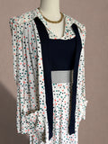 Confetti Dot 70s Knit Dress & Duster Set by Young Innocent
