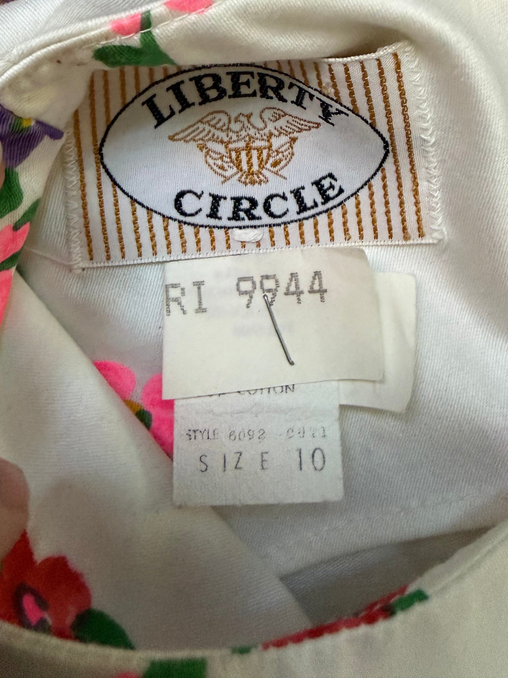 Liberty Circle  60s Floral Cotton Shift Dress | Deadstock/NWT
