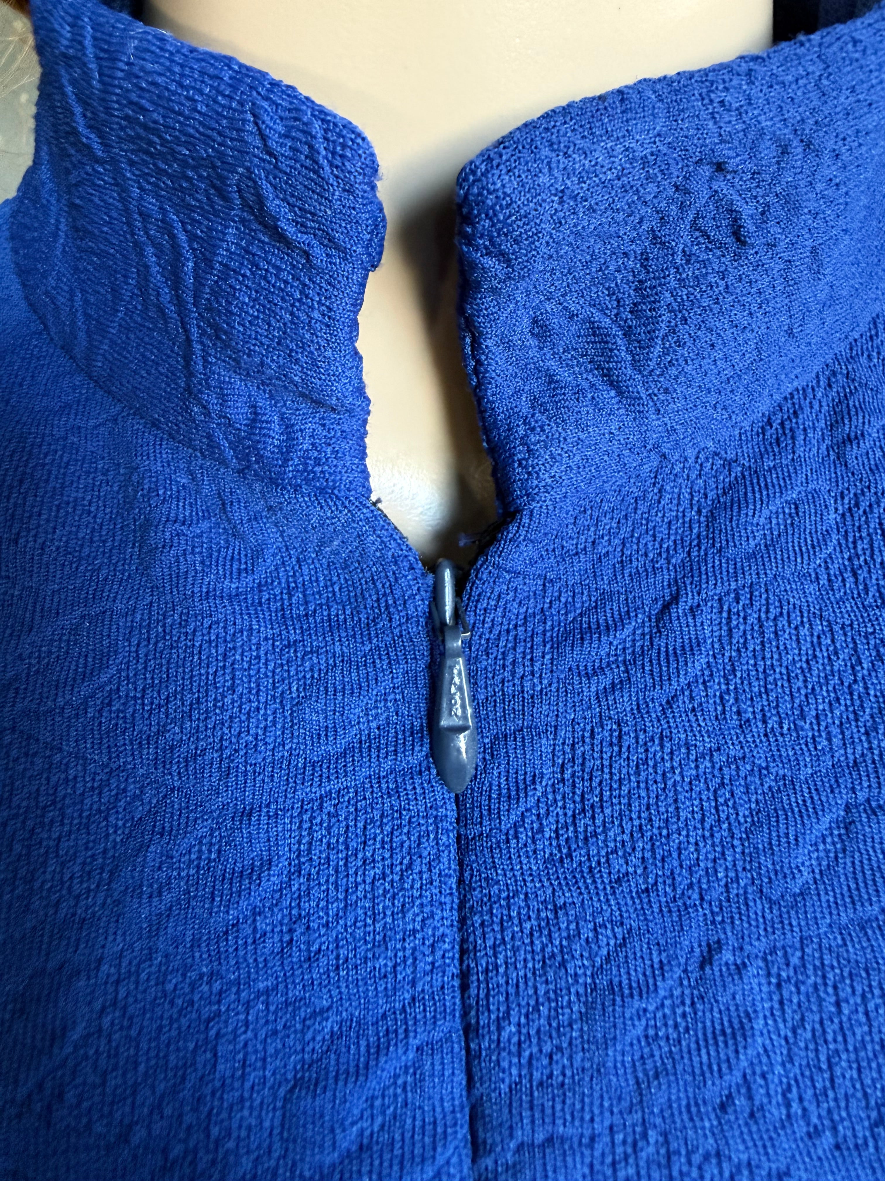 Cobalt Blue Late 60s Mod Shift Dress