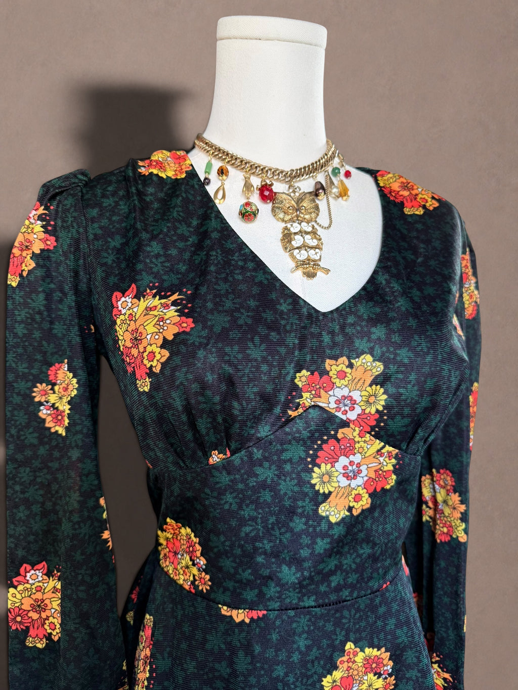 Sunday’s Child California 70s Floral Empire Mini Dress