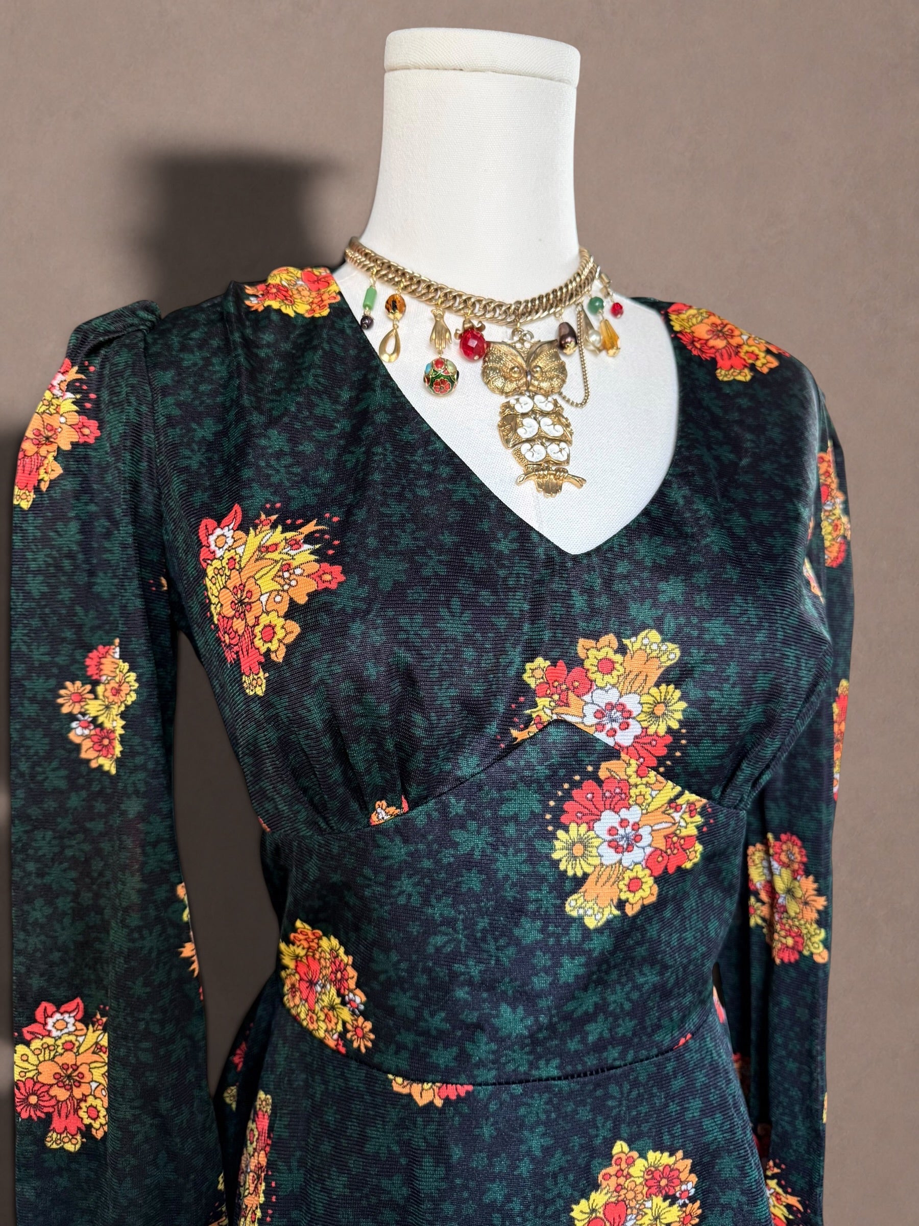 Sunday’s Child California 70s Floral Empire Mini Dress