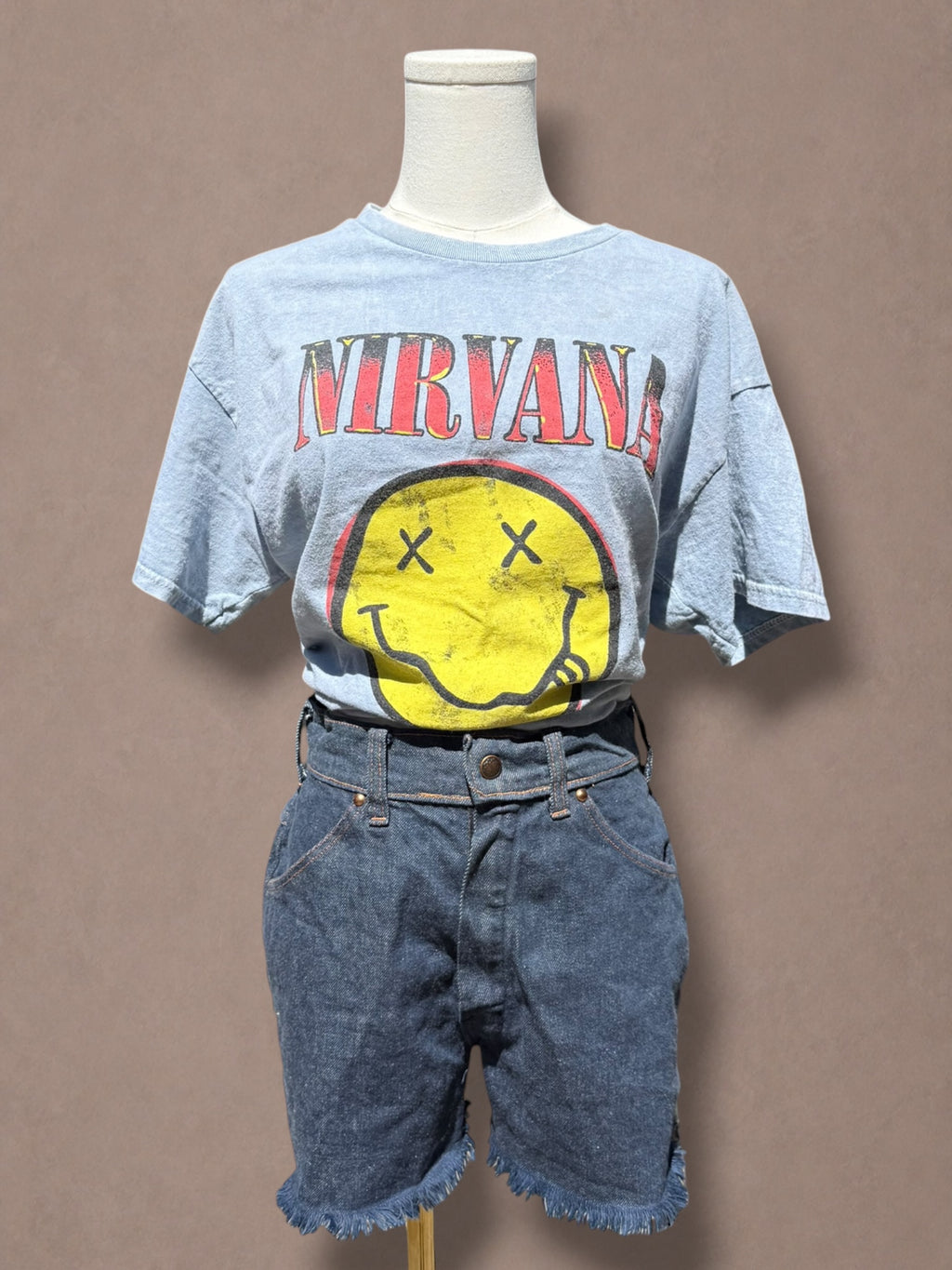 Big Yank 70s Cutoff Denim Shorts | Dark Wash Frayed Hem