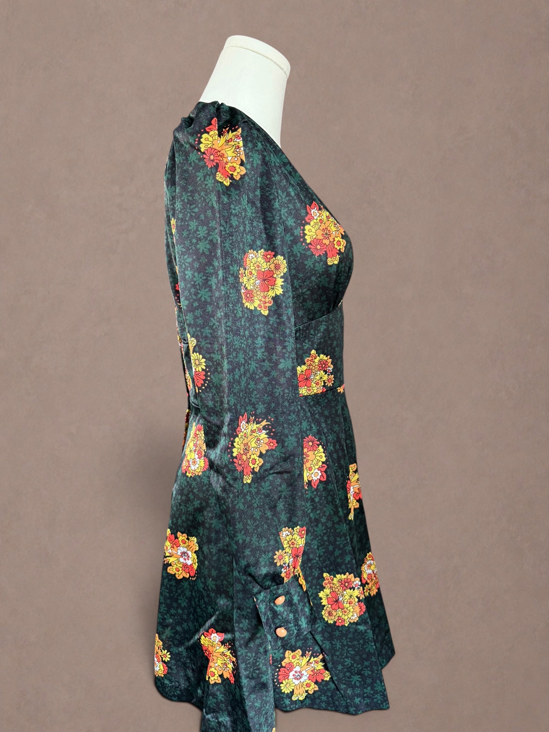 Sunday’s Child California 70s Floral Empire Mini Dress