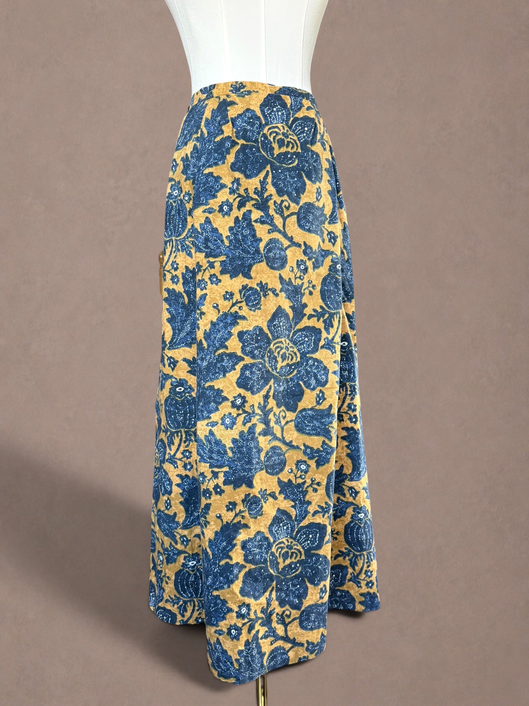 Florence Walsh 70s Floral Two Piece Skirt Set